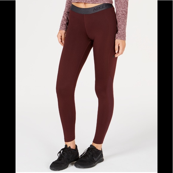 nike pro burgundy